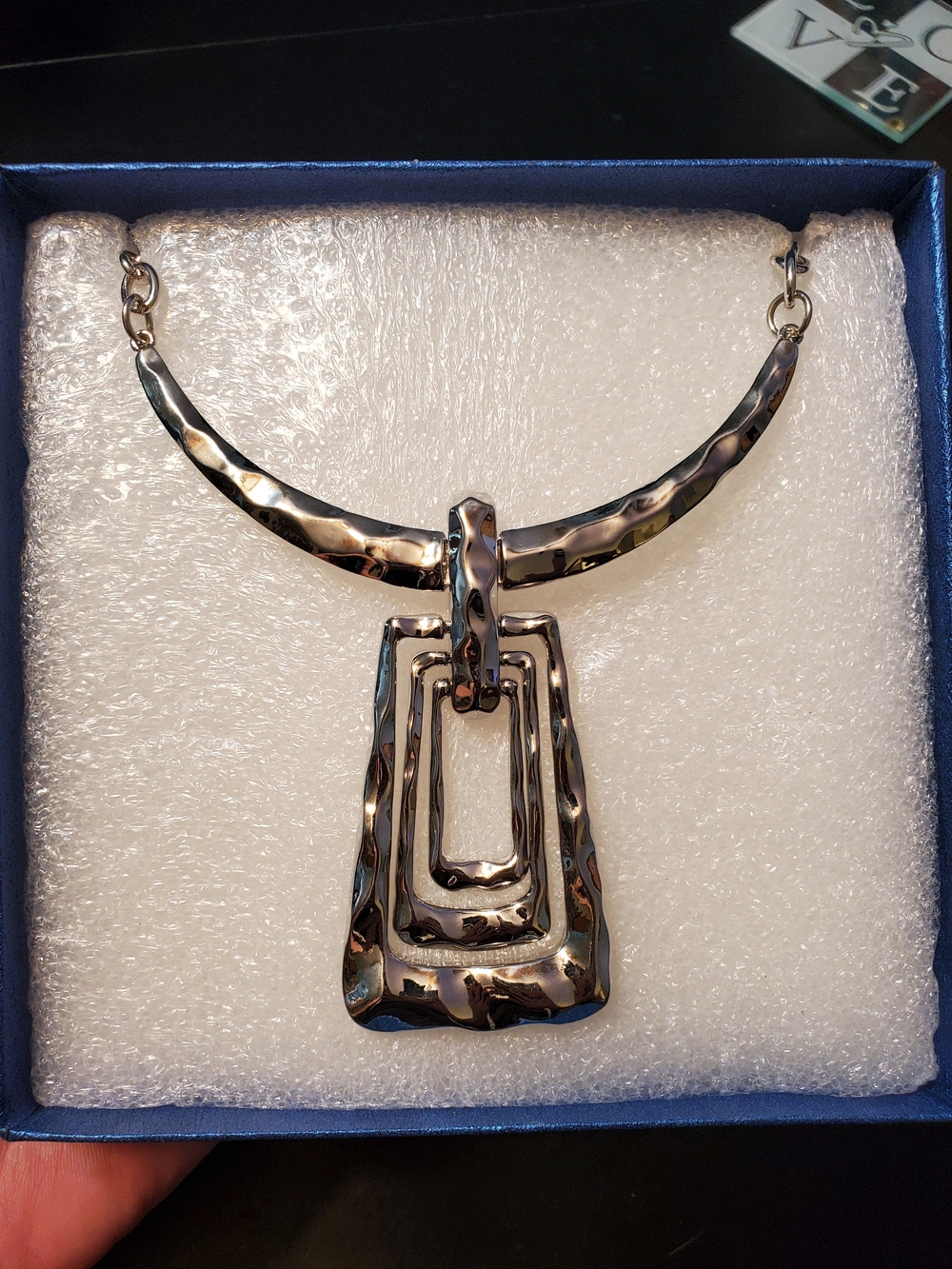 New Faux Silver Chain Alloy STS And Pendant Women Jewelry New In Box NWT